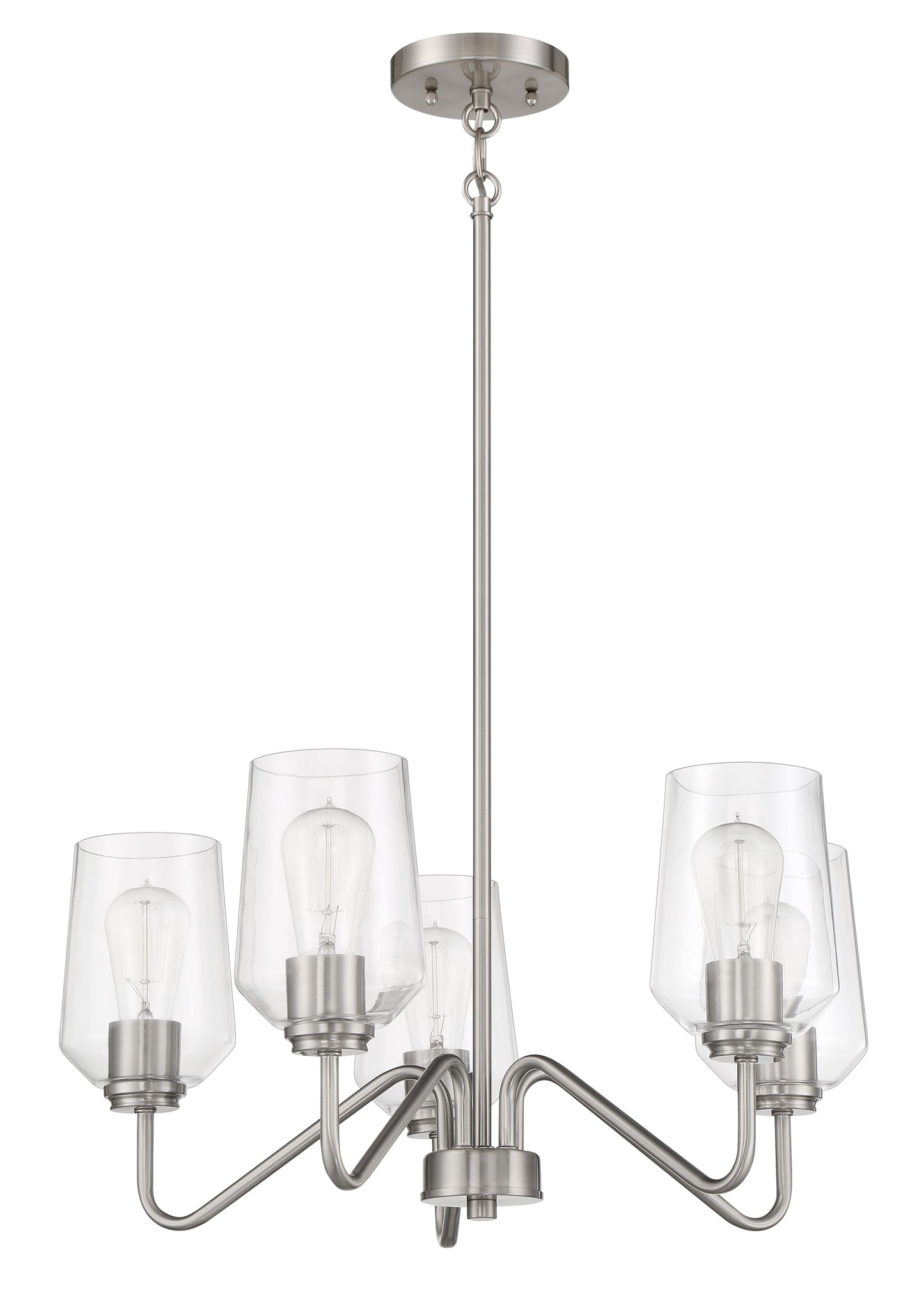 56125-BNK - Shayna 5 Light 23" Wide Chandelier - Brushed Nickel