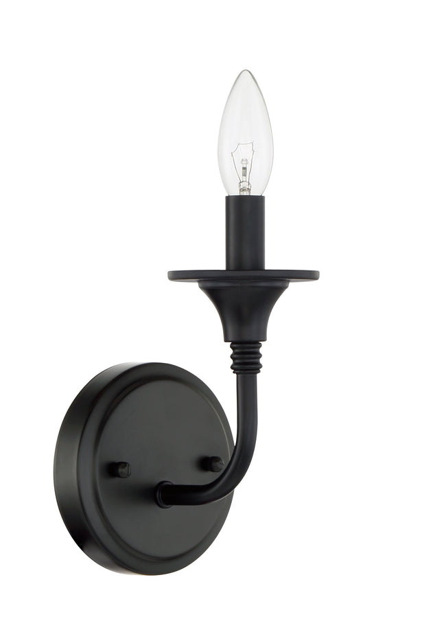 57061-FB - Jolenne 1 Light 8.25" High Wall Sconce - Flat Black