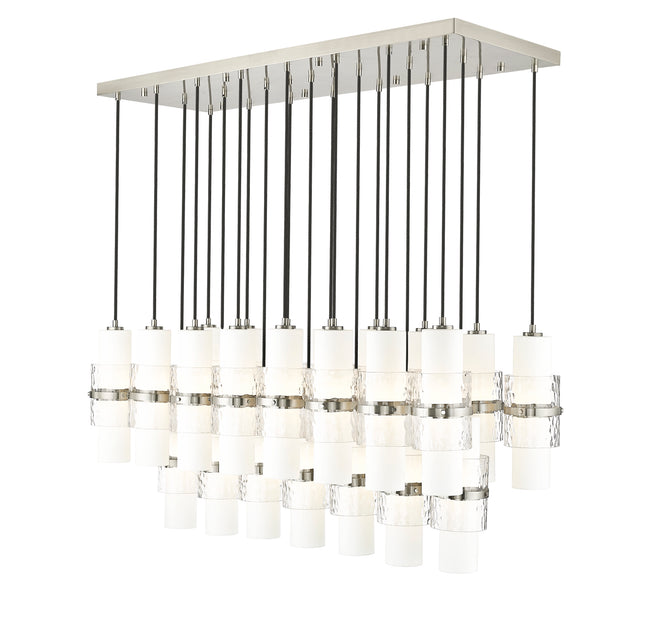 1946P-23L-BN - Cayden 23 Light Linear 54" Chandelier - Brushed Nickel