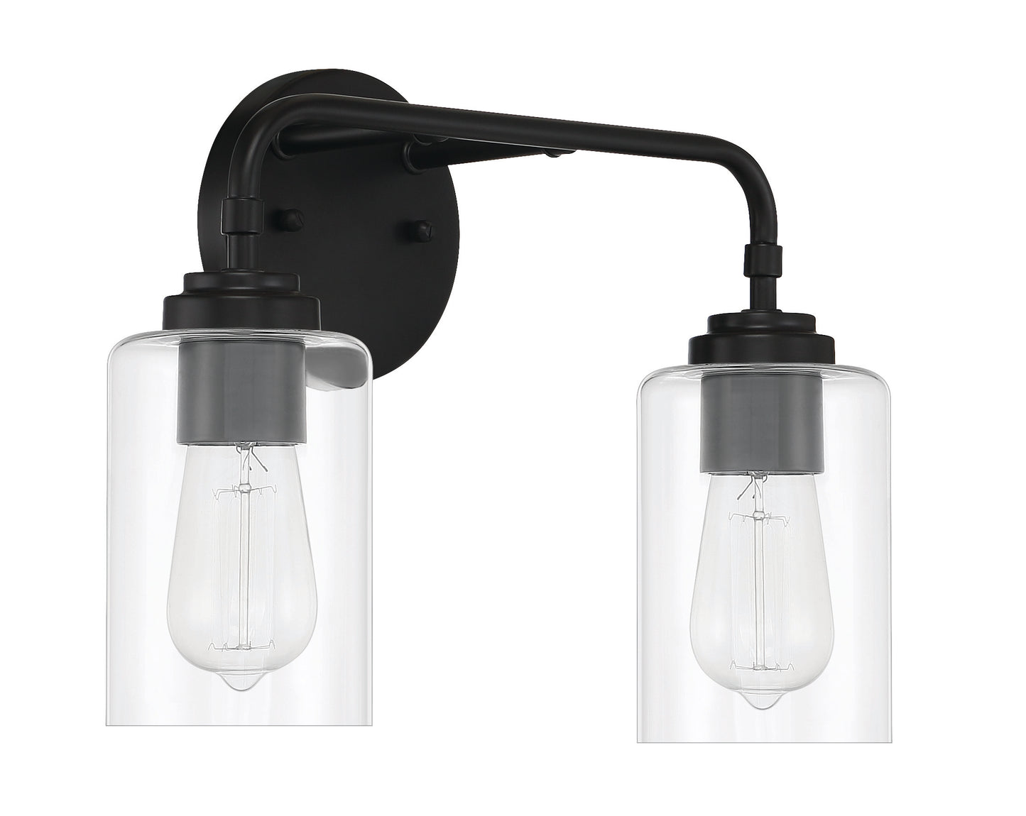 56002-FB - Stowe 2 Light 15" Wide Vanity Light - Flat Black