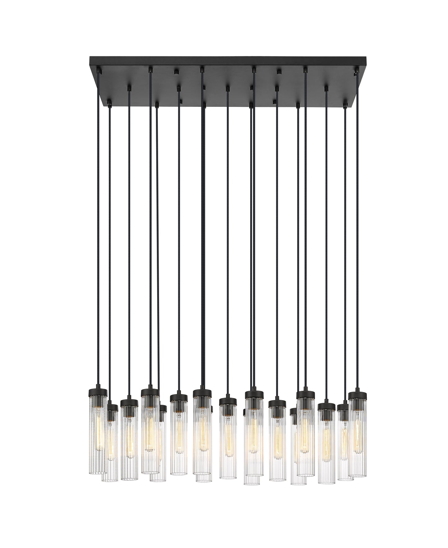 740P-17L-MB - Beau 17 Light Linear 42" Chandelier - Matte Black