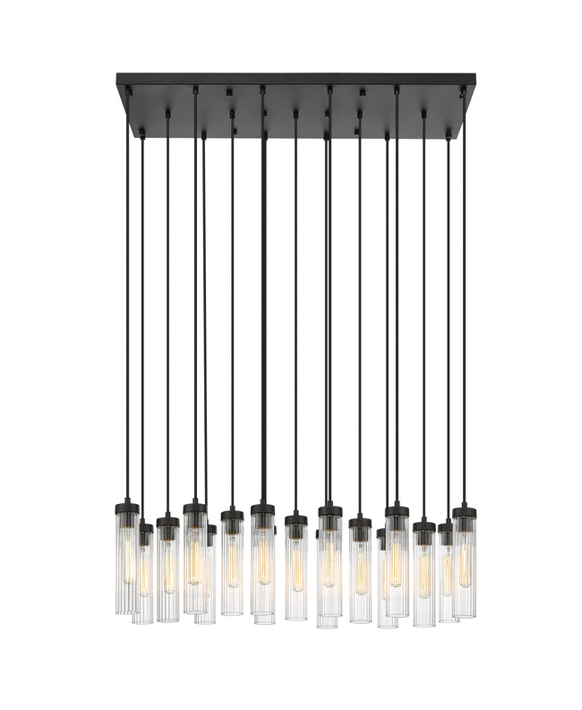 740P-17L-MB - Beau 17 Light Linear 42" Chandelier - Matte Black
