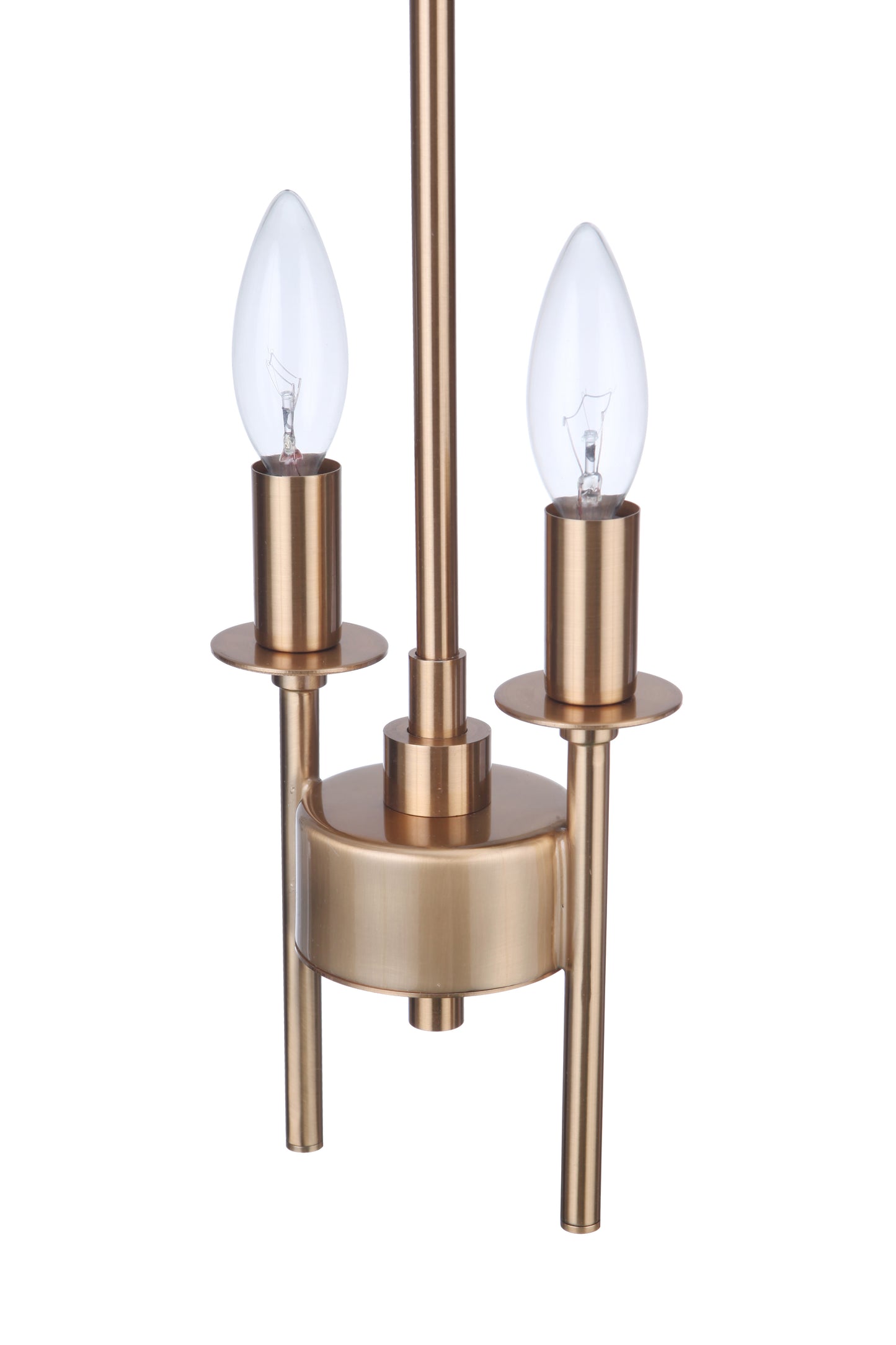 54392-SB - Larrson 2 Light 5.62" Wide Mini Pendant - Satin Brass