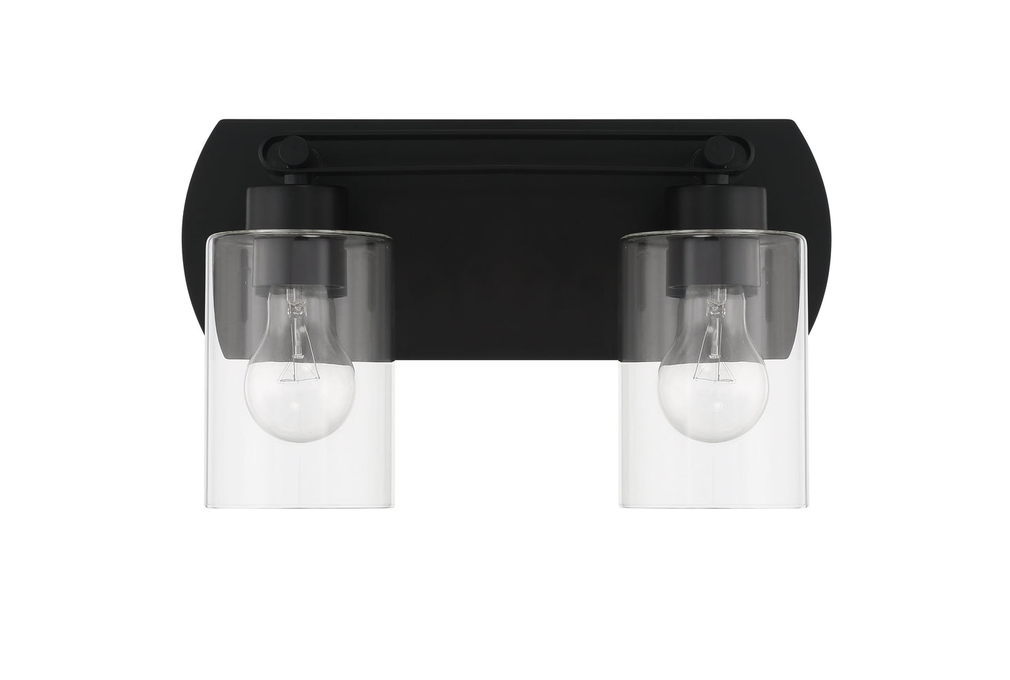 17614FB2 - Hendrix 2 Light 14" Wide Vanity Light - Flat Black