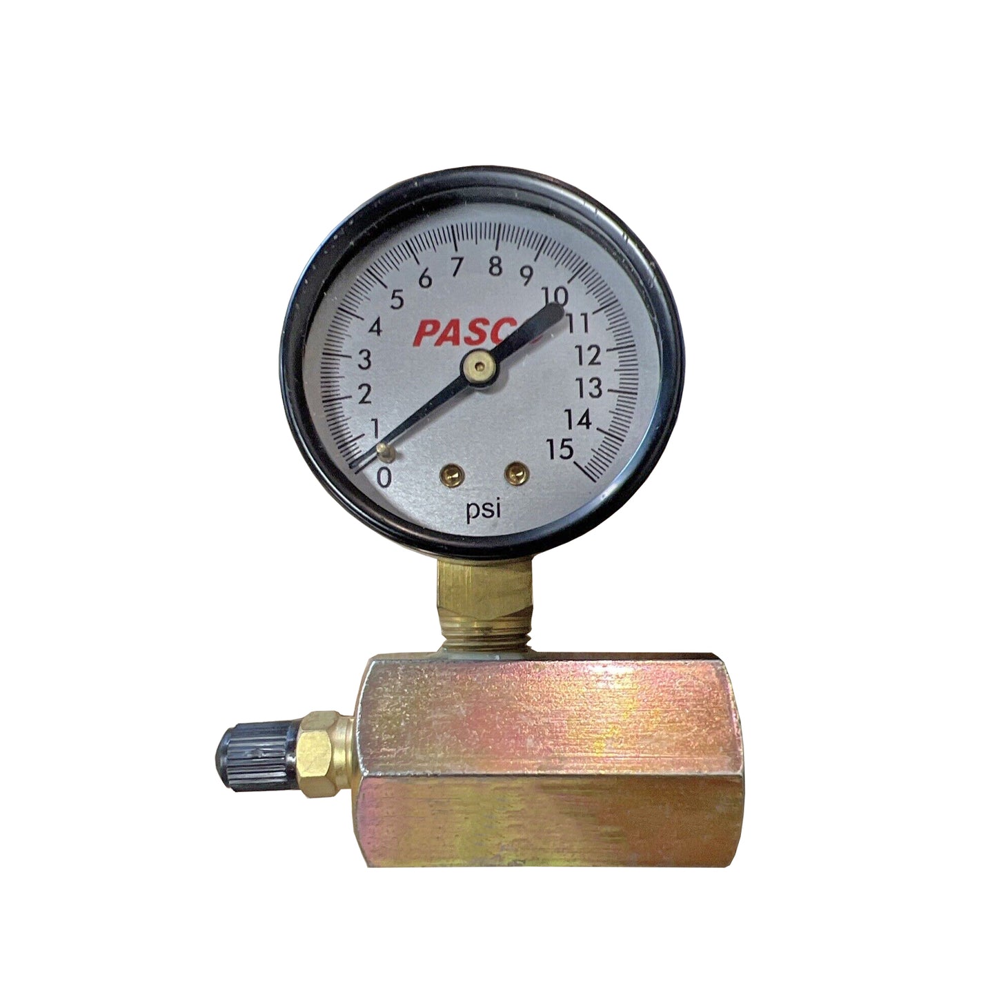 1726-10G - 2" Dial Air Test Gauge Assembly - 0 to 15 PSI - 3/4" FPT