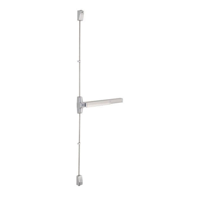 3' Surface Vertical Rod Grooved Case Exit Device - Satin Chrome Finish
