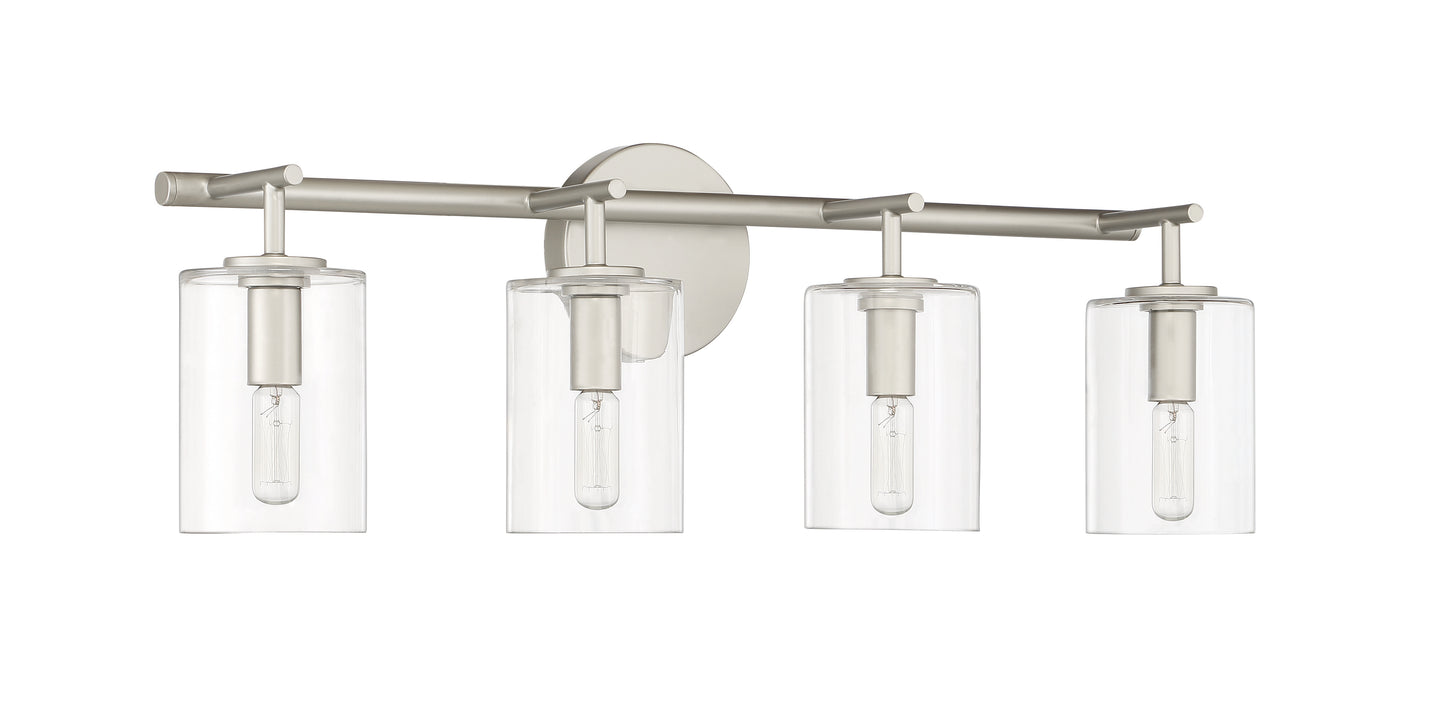 55604-SN - Hailie 4 Light 28" Wide Vanity Light - Satin Nickel