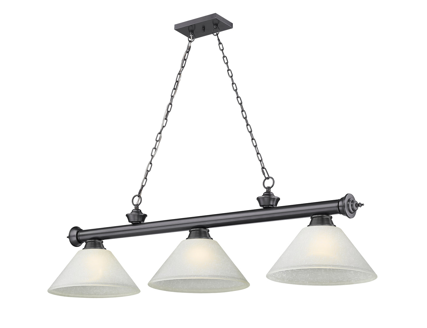 2306-3BP-AWL14 - Cordon 3 Light 57" Billiard - Bronze Plate