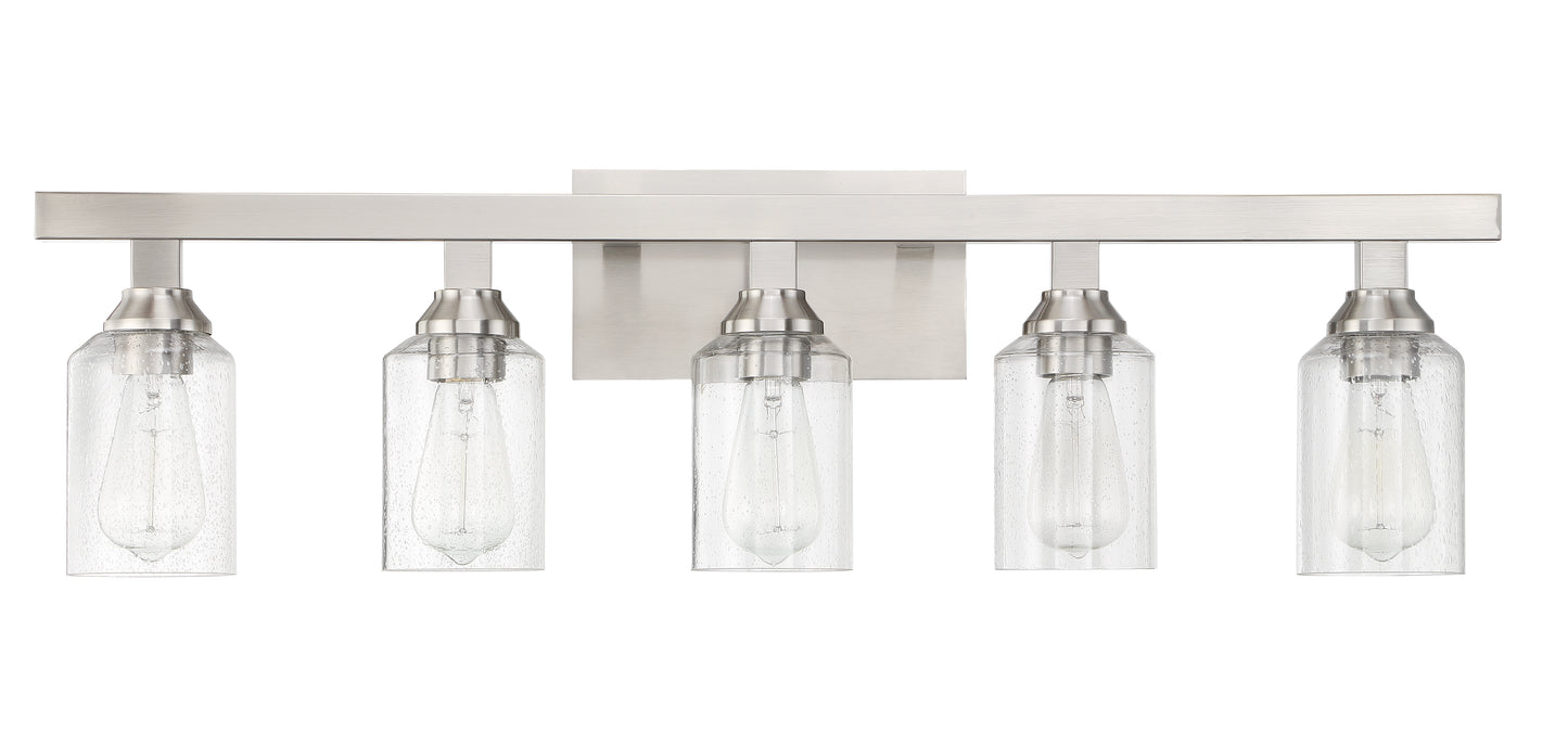 53105-BNK - Chicago 5 Light 36" Wide Vanity Light - Brushed Nickel