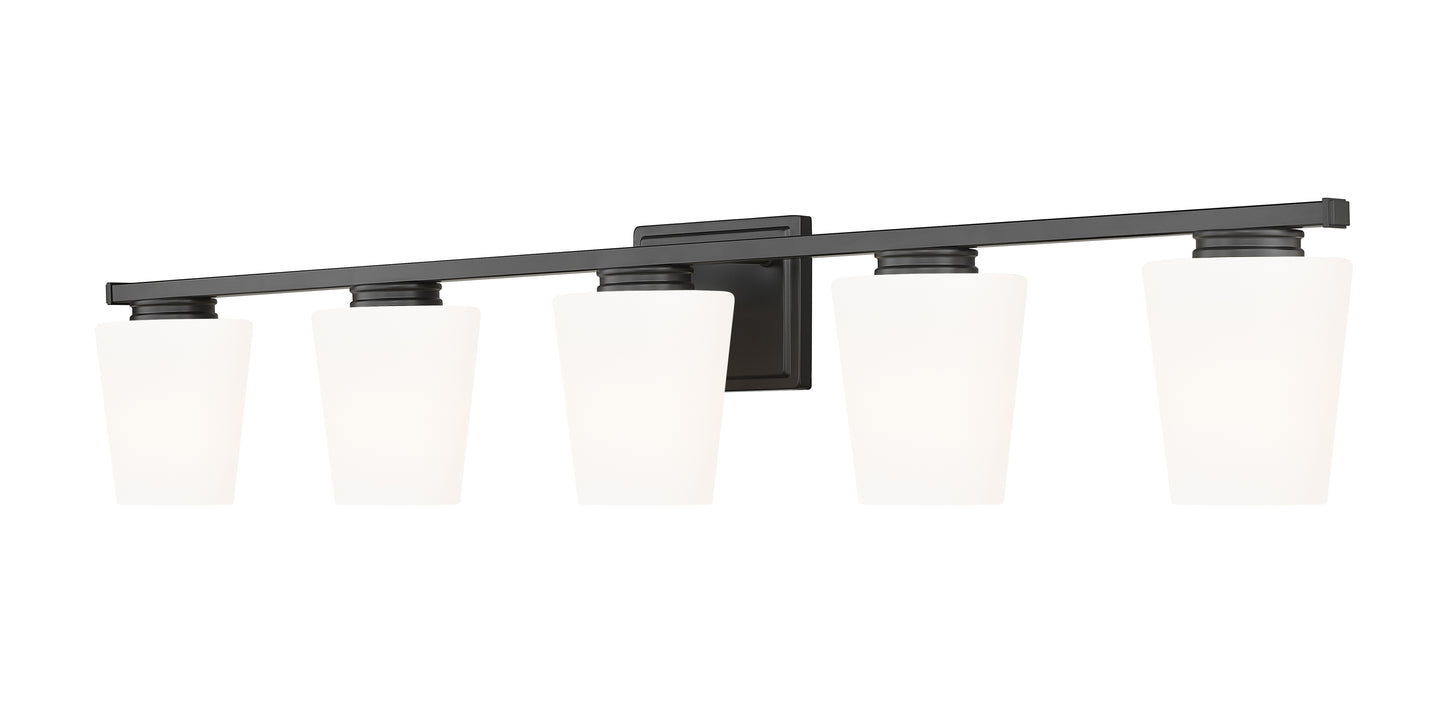 7703-5V-MB - Nextra 5 Light 42" Vanity - Matte Black