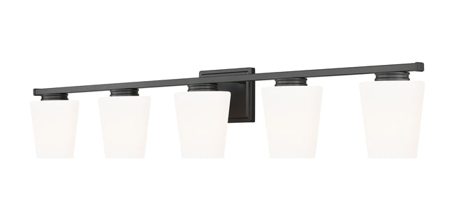 7703-5V-MB - Nextra 5 Light 42" Vanity - Matte Black
