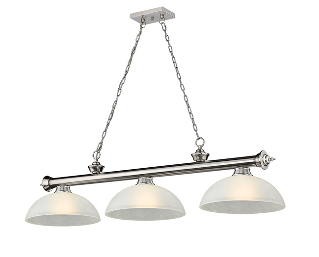 2306-3BN-DWL14 - Cordon 3 Light 57" Billiard - Brushed Nickel