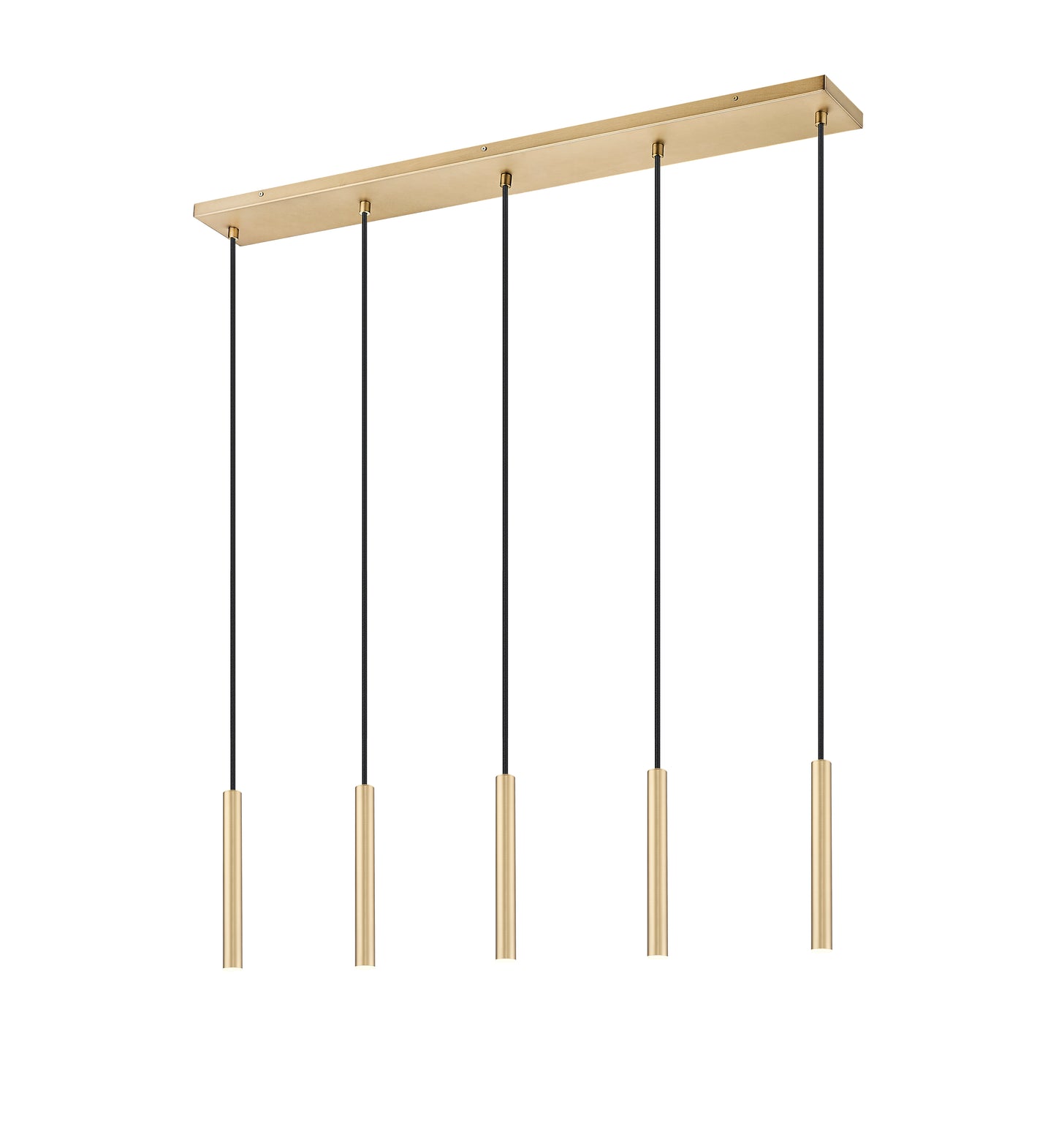 919MP12-5L-MGLD-LED - Forest 5 Light Linear 42" Chandelier - Modern Gold
