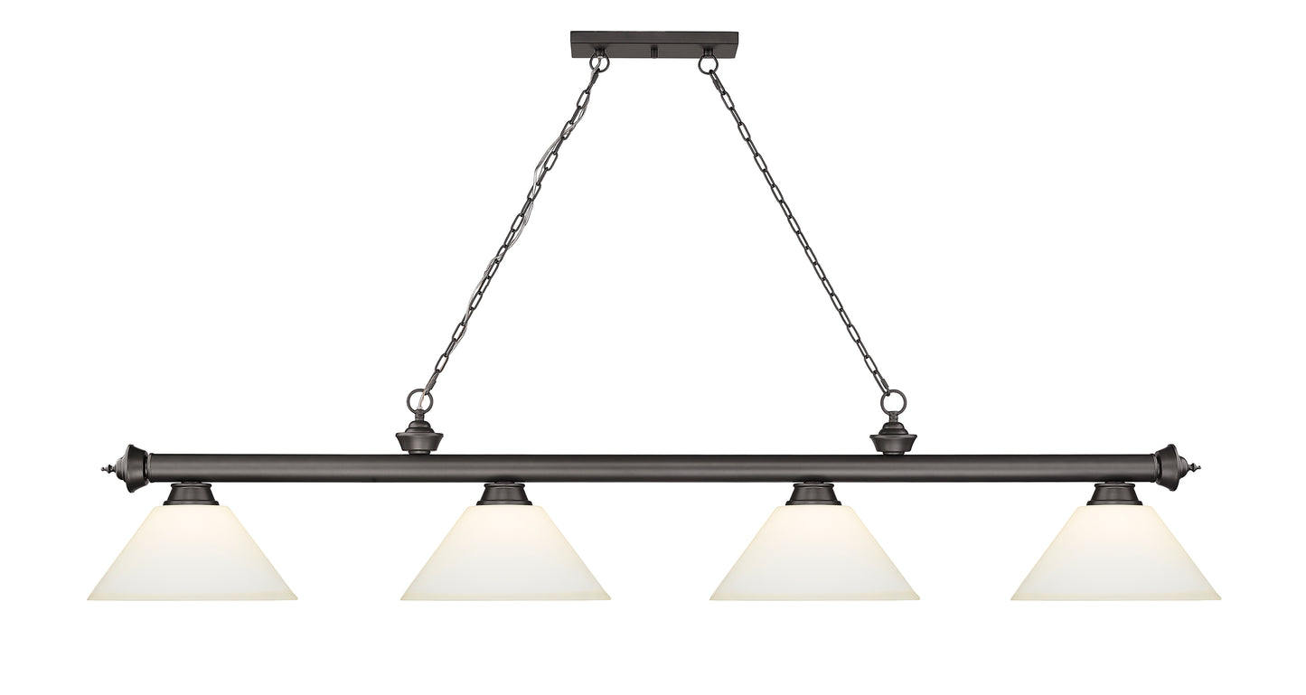 2306-4BRZ-AMO14 - Cordon 4 Light 81" Billiard - Bronze