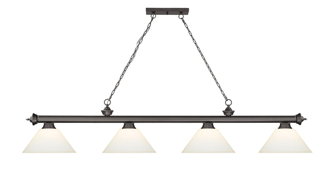 2306-4BRZ-AMO14 - Cordon 4 Light 81" Billiard - Bronze