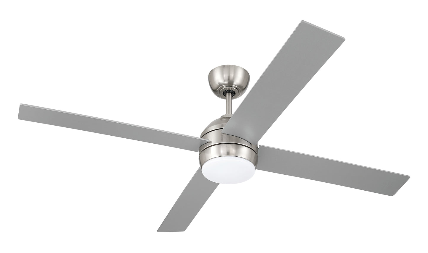 KLS52BNK4 - Kelsey 52" 4-blade Indoor Ceiling Fan 52" 4 Blade Ceiling Fan with Light Kit - Brushed Nickel