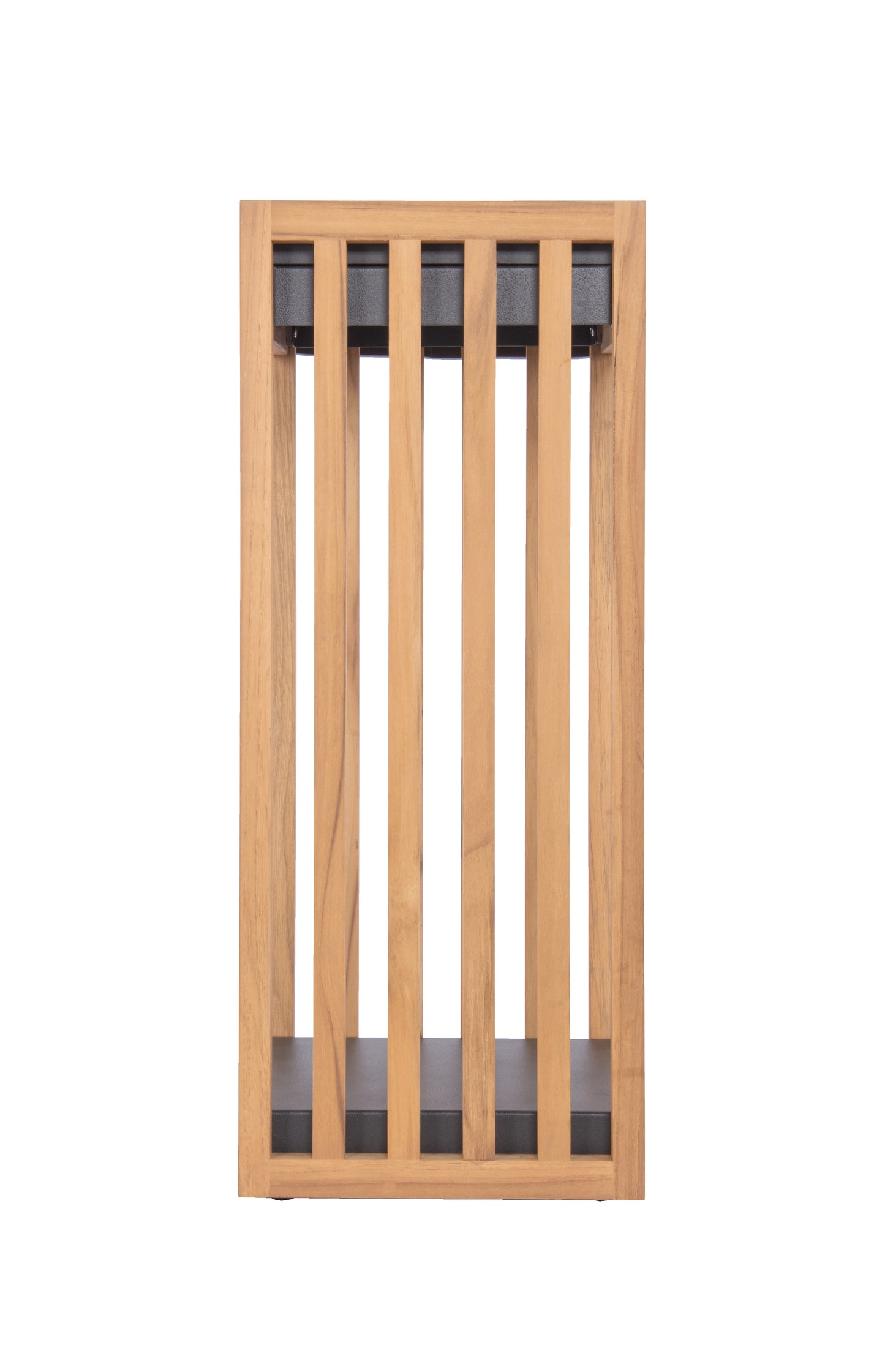 86298TKTG-OTR - Teak 1 Light 20" High LED Rechargeable Lamp - Teak / Textured Grey