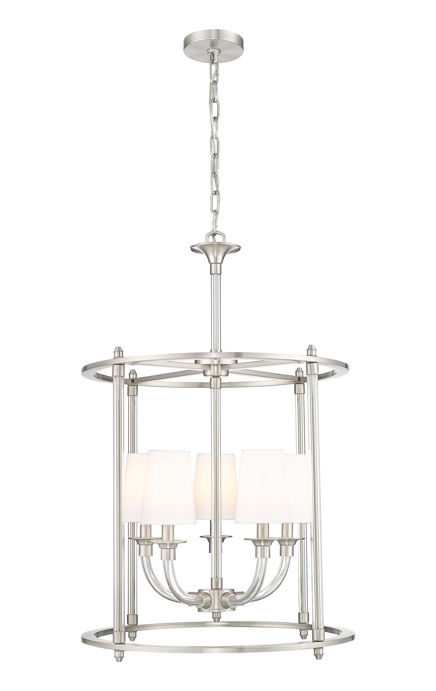 1950-5C-BN - Katerina 5 Light 20" Chandelier - Brushed Nickel