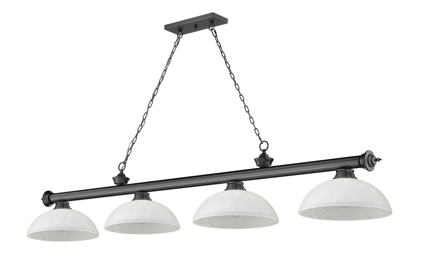 2306-4BP-DWL14 - Cordon 4 Light 81" Billiard - Bronze Plate