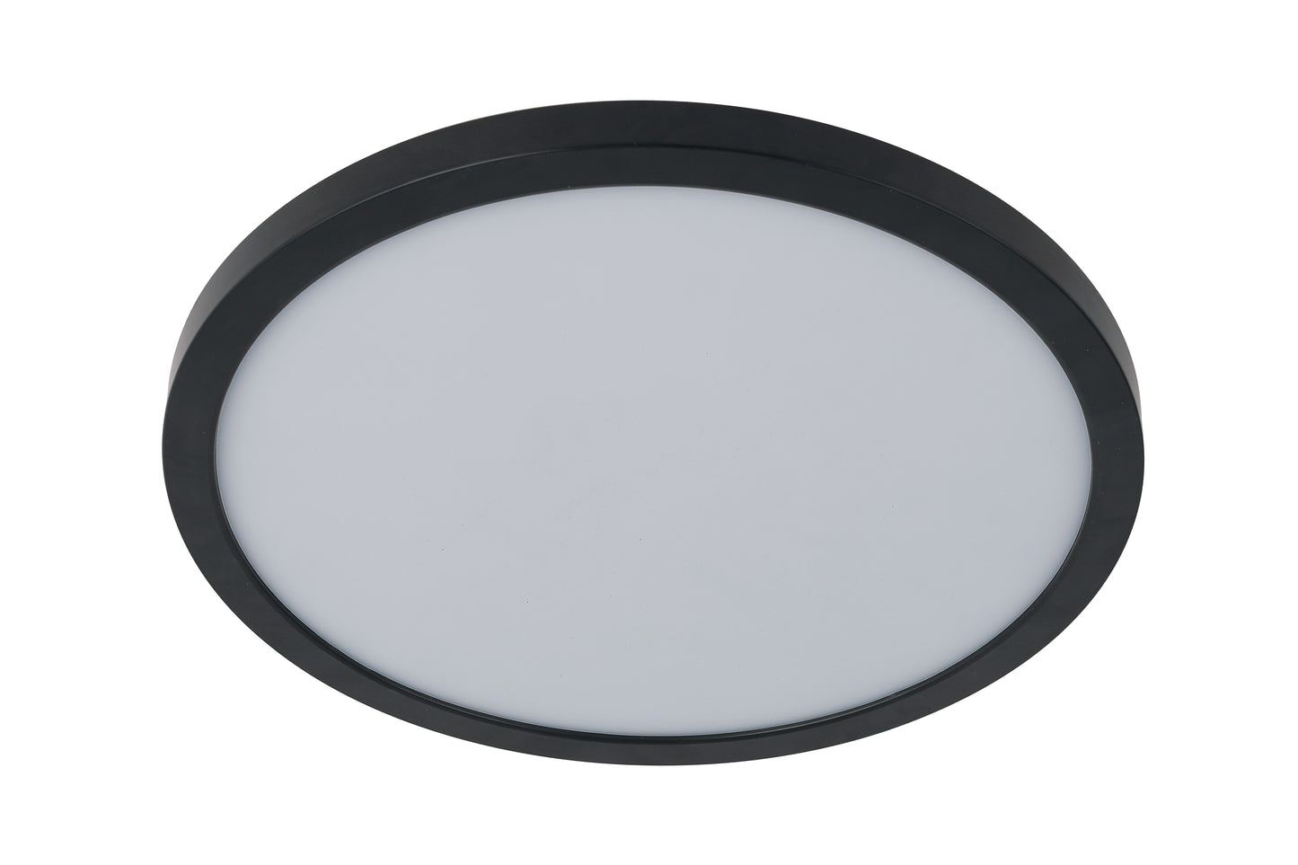 X9412-FB-LED-5CCT - Slim Line II 1 Light 12" Wide Flush Mount - Flat Black