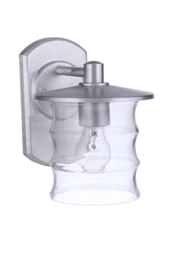 ZA3604-SA - Canon 1 Light 9.88" High Outdoor Wall Lantern - Satin Aluminum