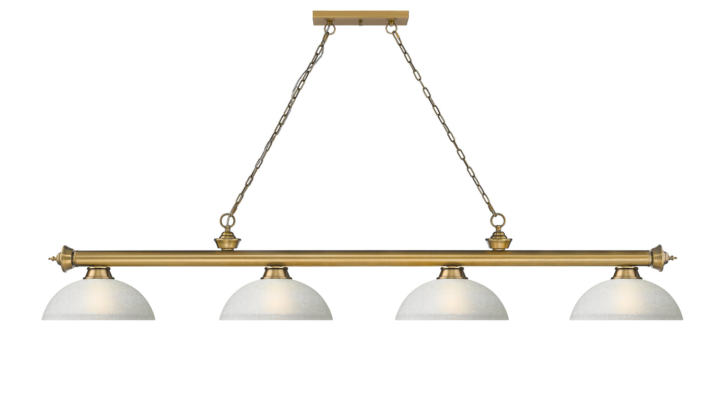 2306-4RB-DWL14 - Cordon 4 Light 81" Billiard - Rubbed Brass