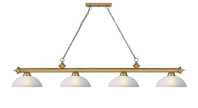 2306-4RB-DWL14 - Cordon 4 Light 81" Billiard - Rubbed Brass