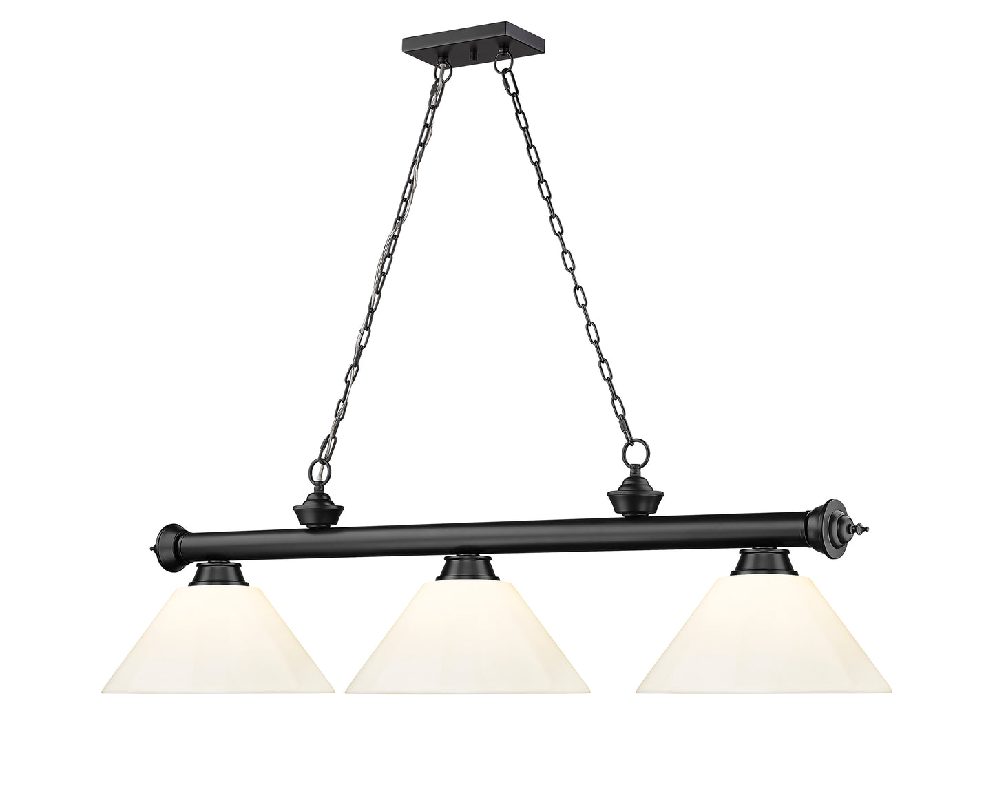 2306-3MB-PWH - Cordon 3 Light 57" Billiard - Matte Black
