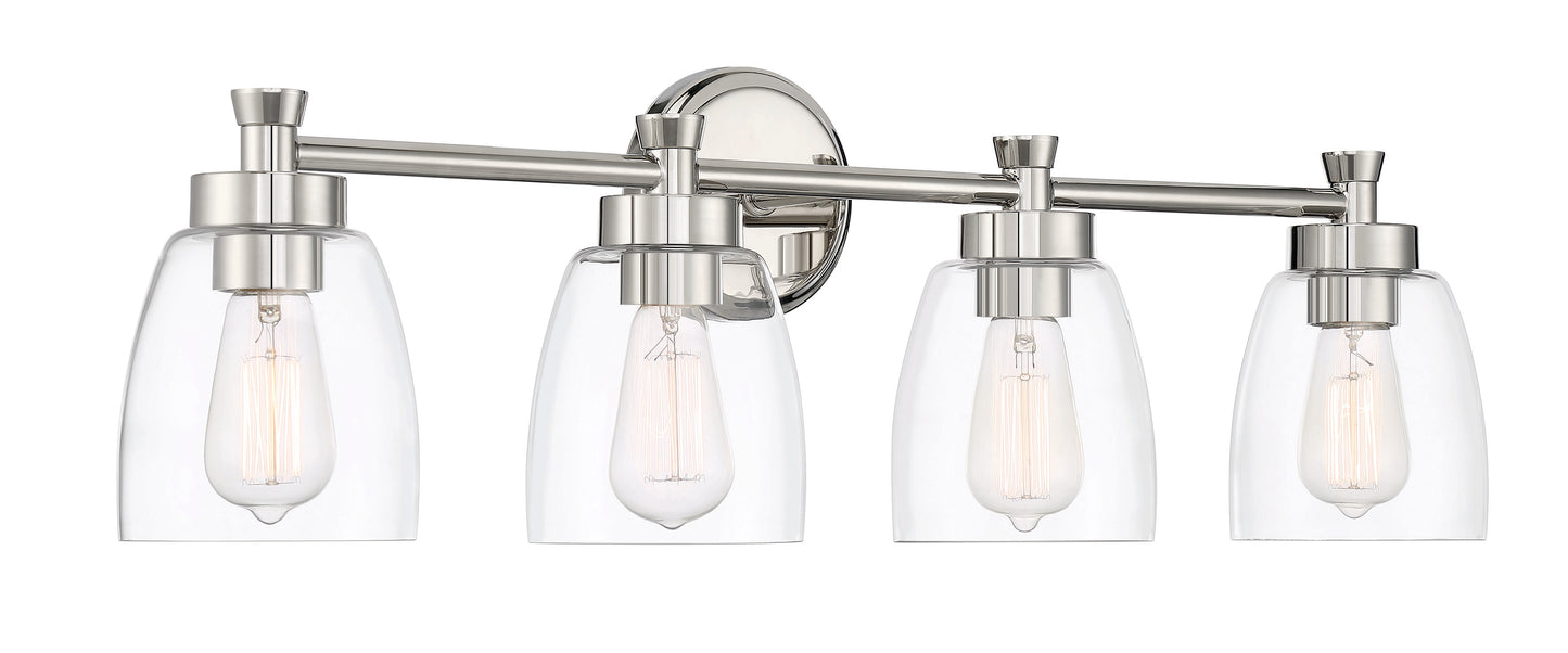 12730PLN4 - Henning 4 Light 30" Wide Vanity Light - Polished Nickel