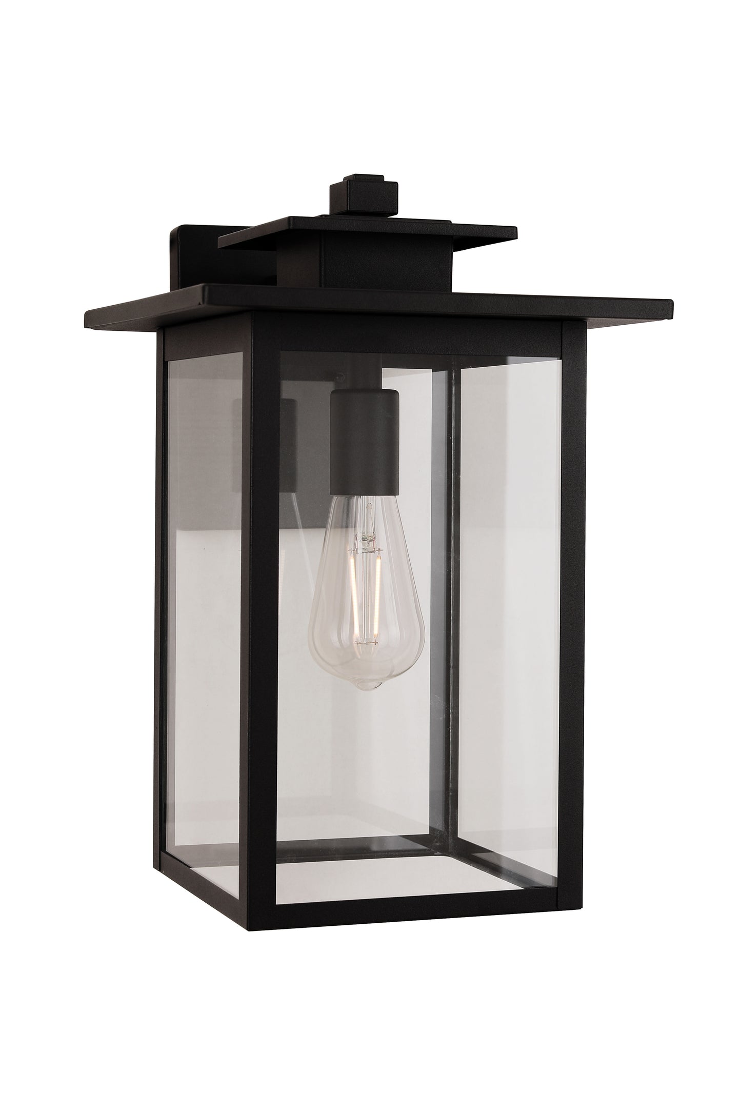 ZA7024-TB - Rock Creek 1 Light 15" High Outdoor Wall Lantern - Textured Black