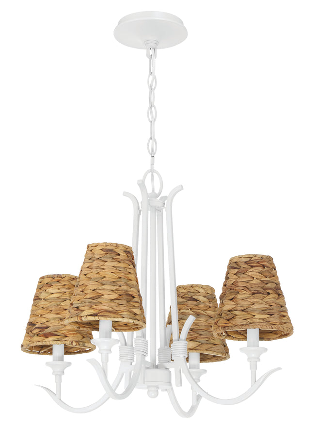 58324-MWW - Kokomo 4 Light 21" Wide Chandelier - Matte White