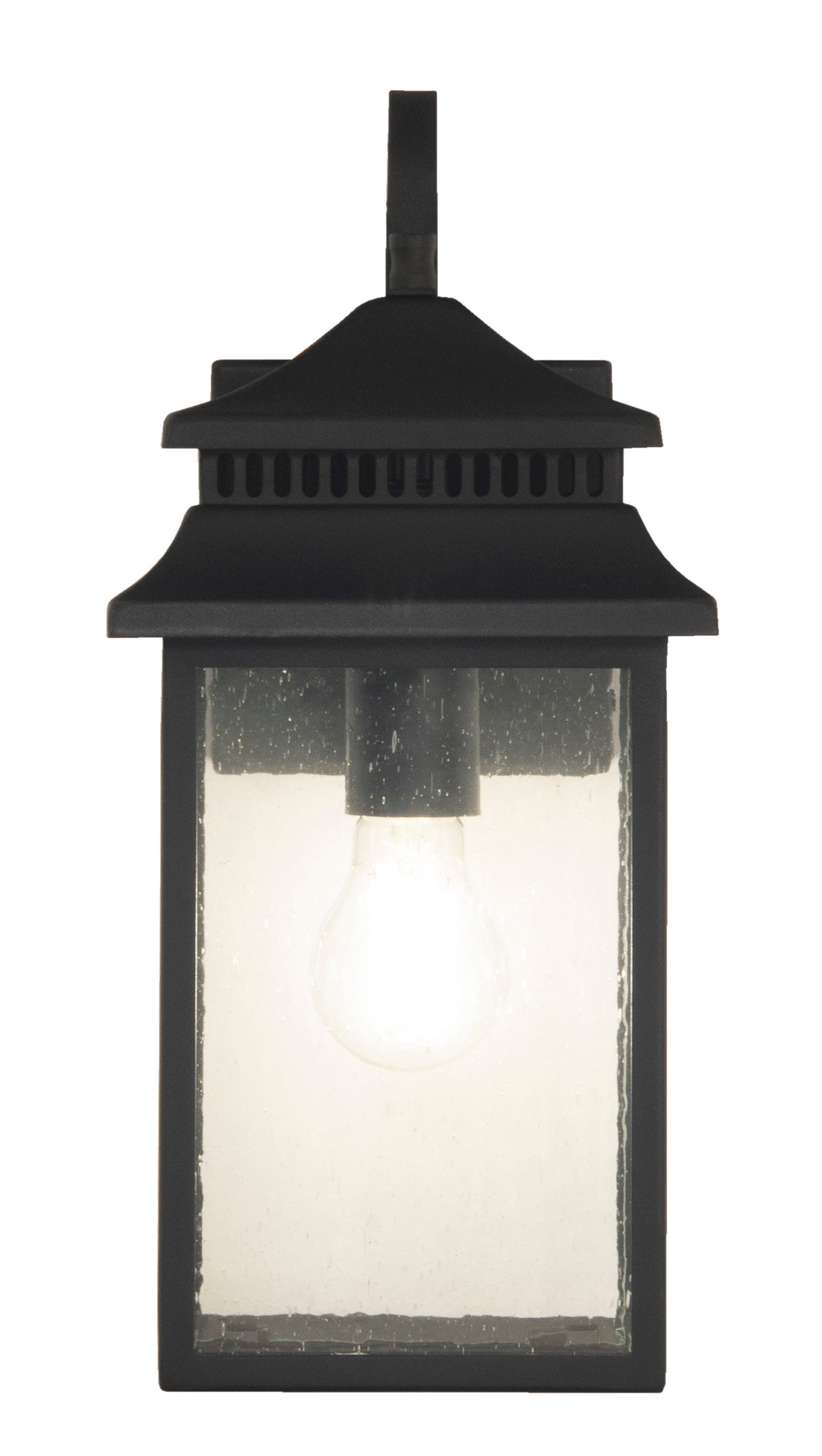 ZA3104-TB - Crossbend 1 Light 15" High Outdoor Wall Lantern - Textured Black