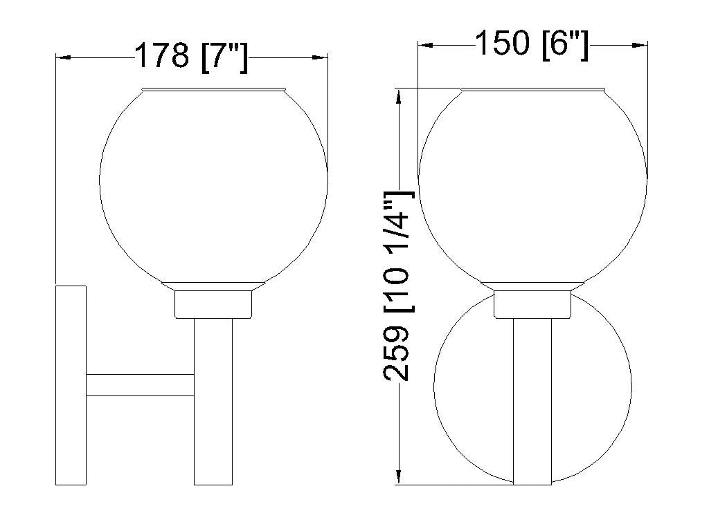 7502-1S-CH - Sutton 1 Light Wall 10" Sconce - Chrome