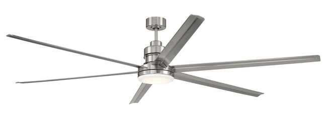 MND80BNK6 - Mondo 80 80" 6 Blade Ceiling Fan with Light Kit - Brushed Nickel