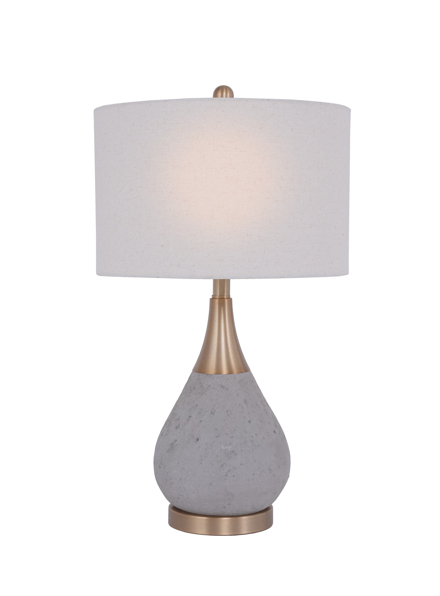 86237 - 1 Light 25" High Table Lamp - Concrete Brass