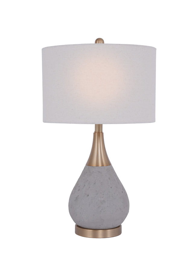 86237 - 1 Light 25" High Table Lamp - Concrete Brass