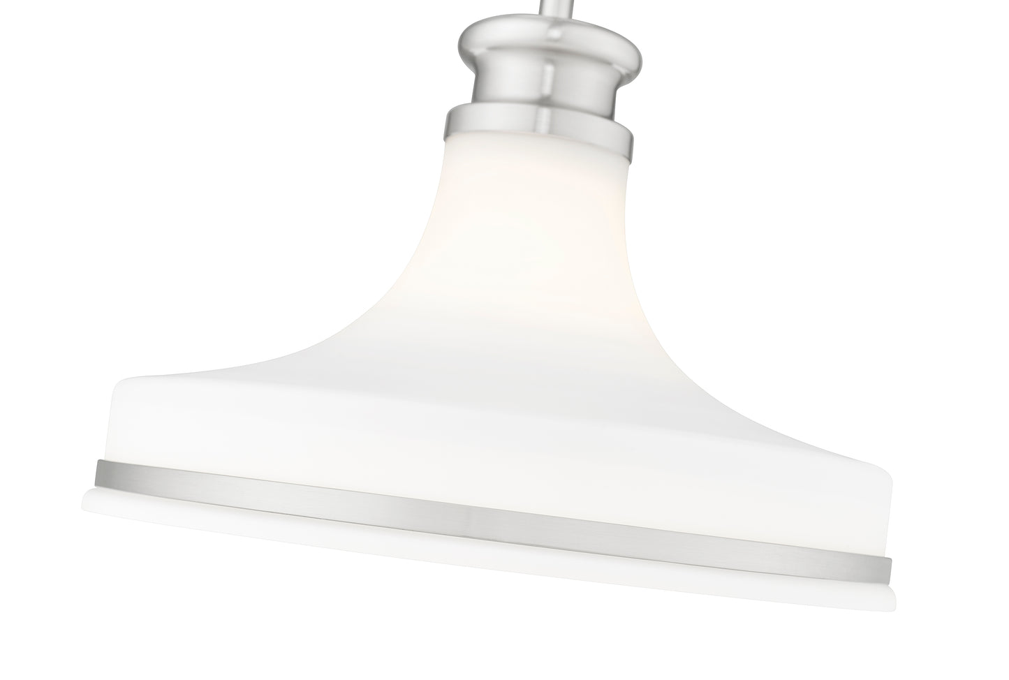 831P12-BN - Reznor 1 Light 12" Pendant - Brushed Nickel