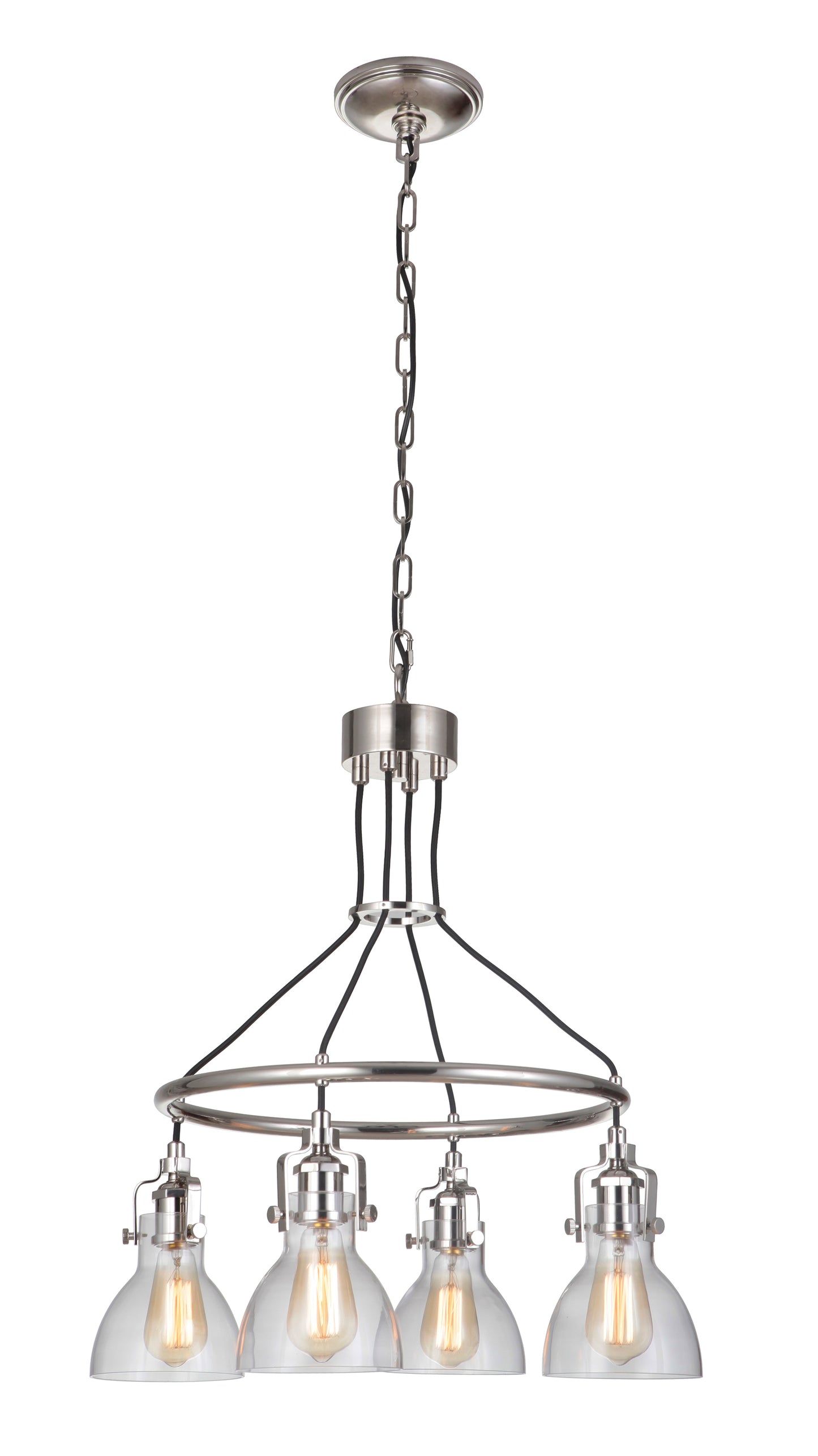 51224-PLN - State House 4 Light 24" Wide Chandelier - Polished Nickel
