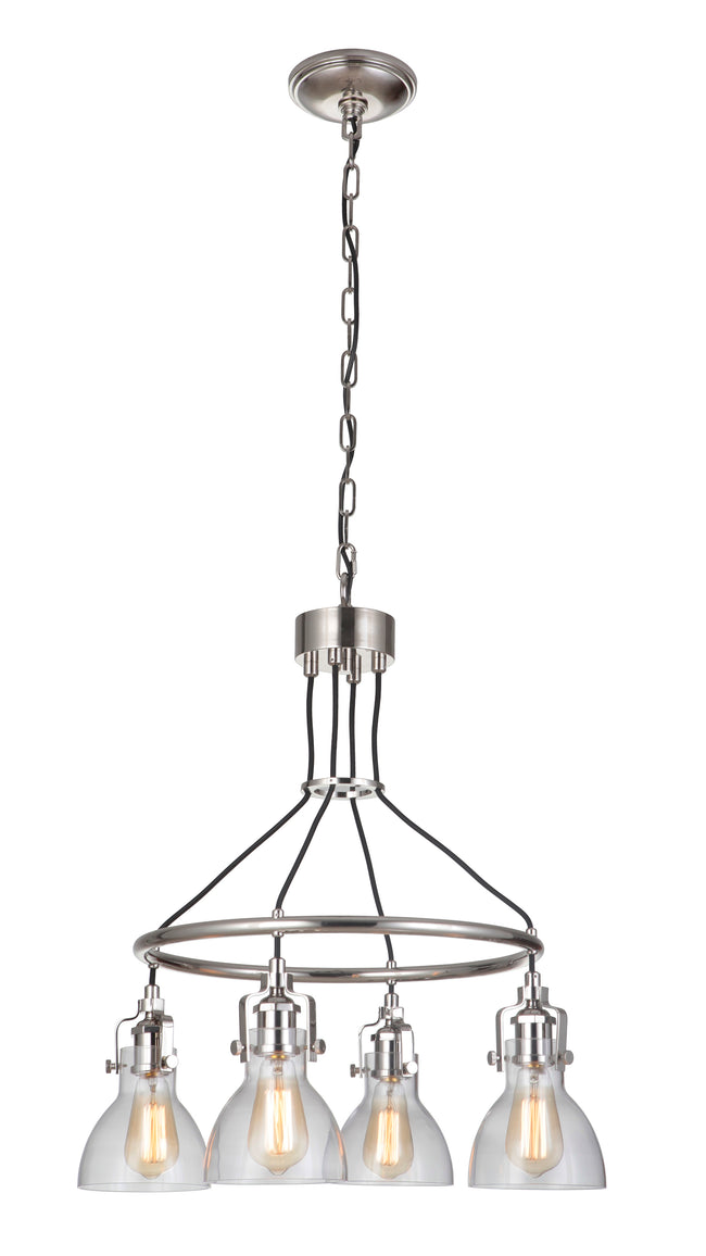 51224-PLN - State House 4 Light 24" Wide Chandelier - Polished Nickel