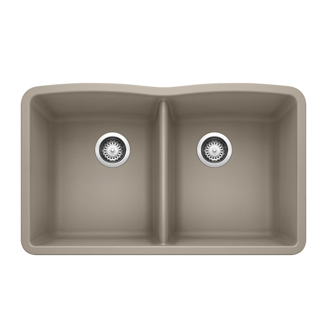 441286 - 32" Diamond Equal Double Bowl Undermount Kitchen Sink - Truffle