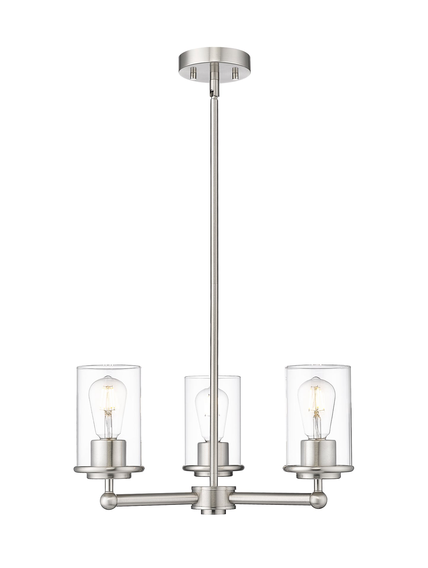 742-3BN - Thayer 3 Light 19" Chandelier - Brushed Nickel