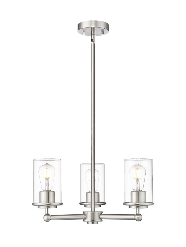 742-3BN - Thayer 3 Light 19" Chandelier - Brushed Nickel