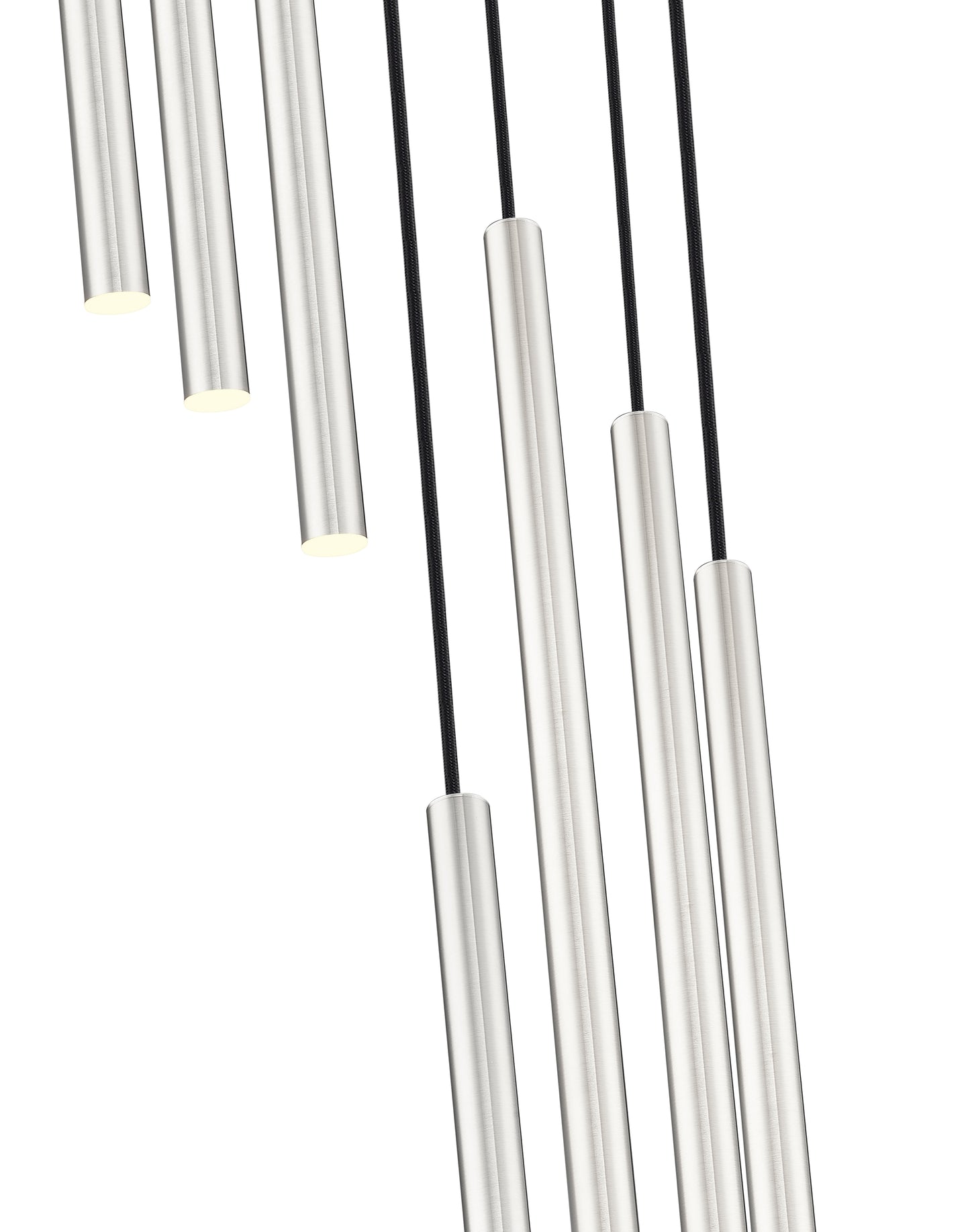 919MP24-7R-BN-LED - Forest 7 Light 18" Chandelier - Brushed Nickel