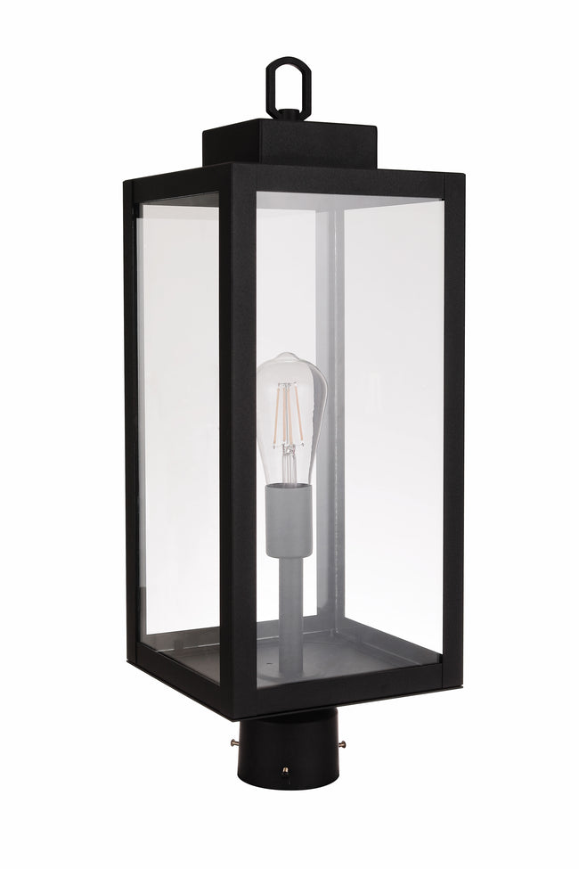 ZA6825-TB - Marin 1 Light 23" High Outdoor Post - Textured Black