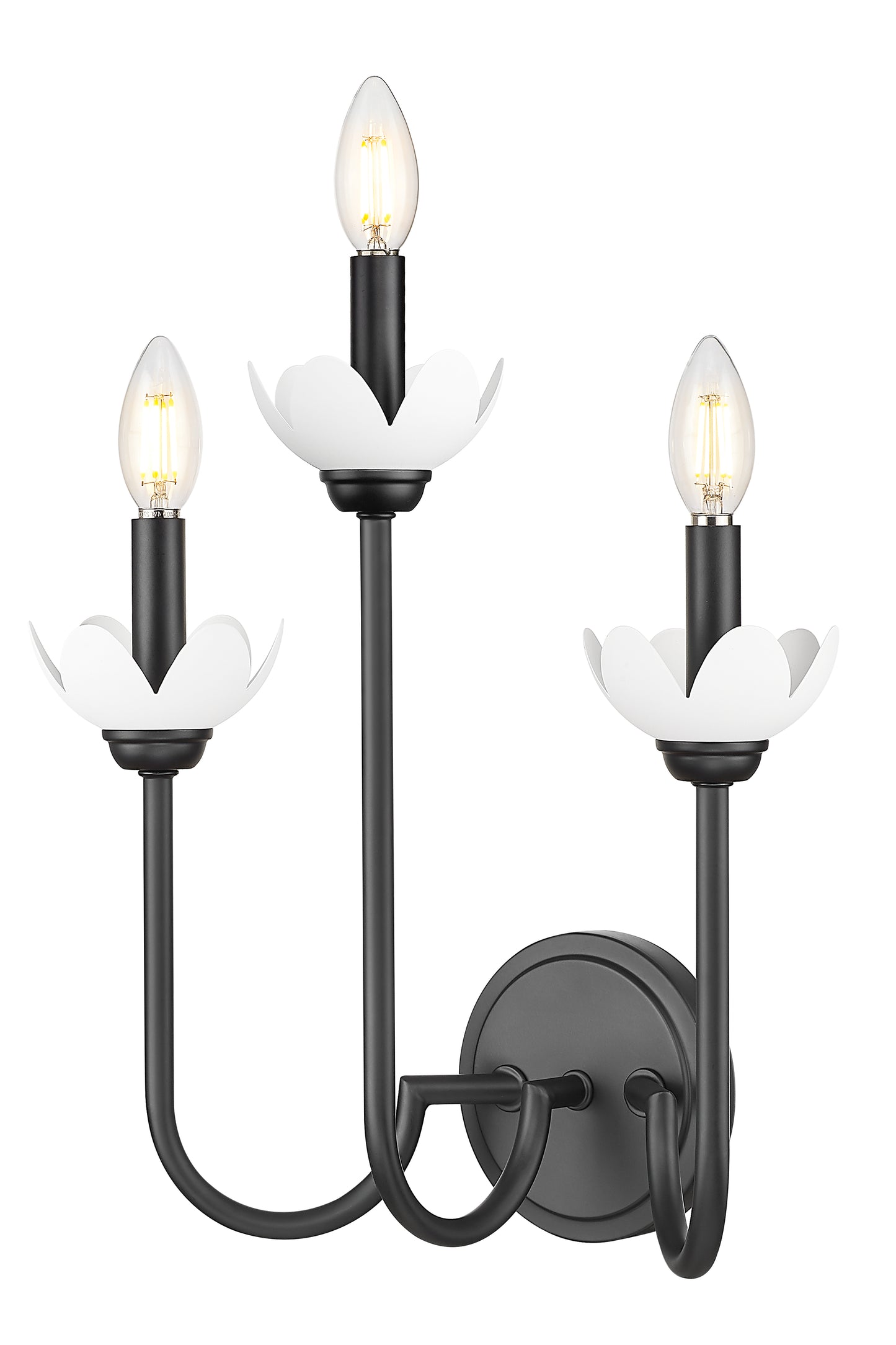 352-3S-MB - Allistair 3 Light Wall 16" Sconce - Matte Black