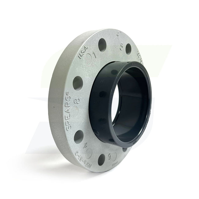 854-040 - 4" Van Stone Flange, Socket, Glass-Filled PVC, Class 150, Schedule 80