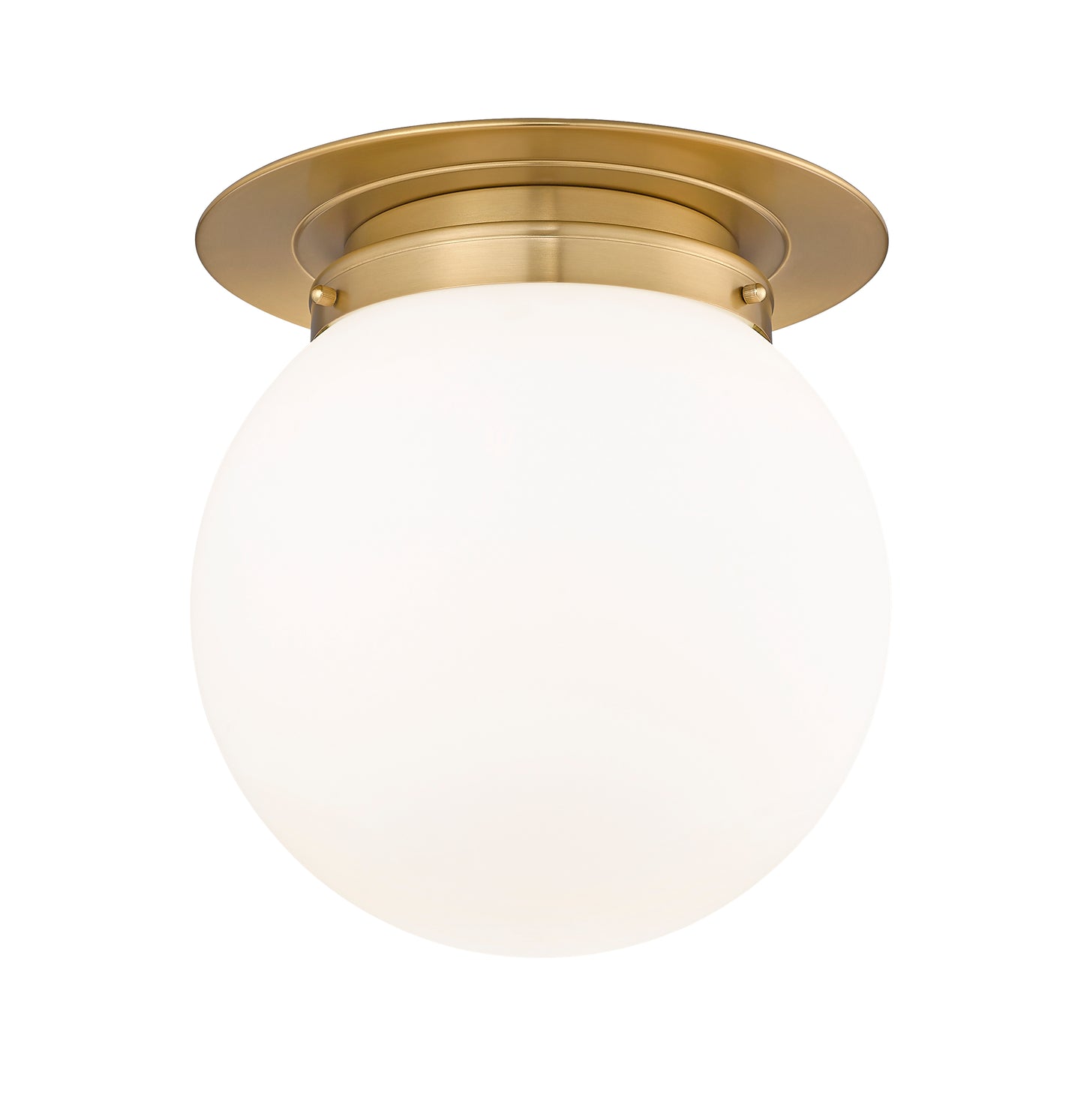 7505F13-HBR - Calhoun 1 Light Flush 13" Mount - Heritage Brass