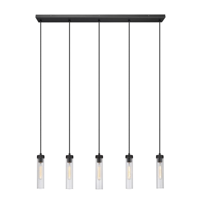740P-5L-MB - Beau 5 Light Linear 42" Chandelier - Matte Black