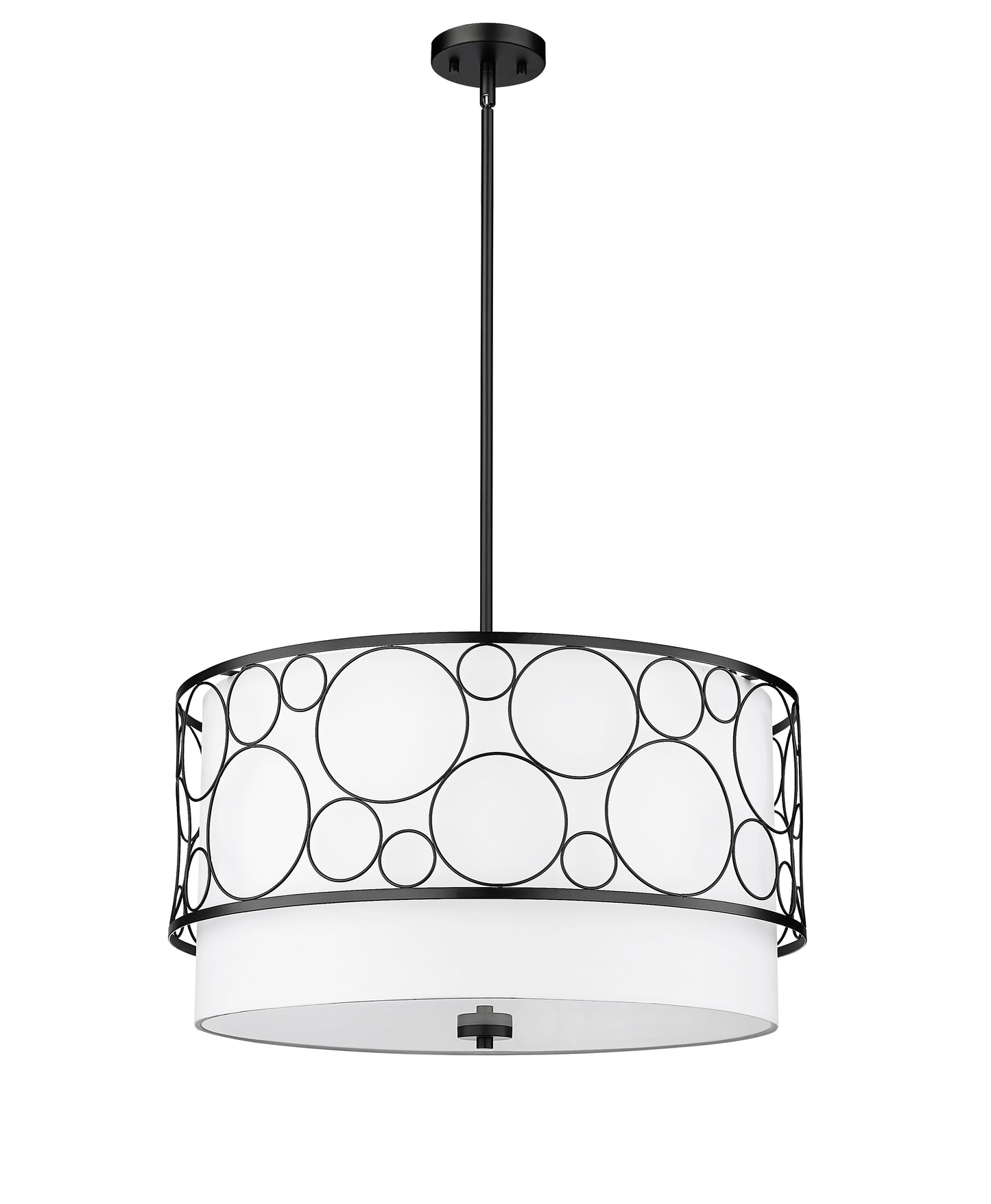 197-24MB - Kendall 4 Light 24" Chandelier - Matte Black