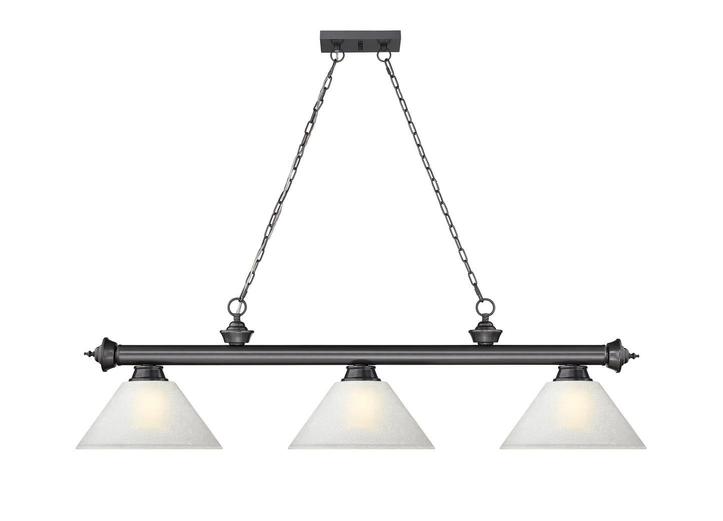 2306-3BP-AWL14 - Cordon 3 Light 57" Billiard - Bronze Plate